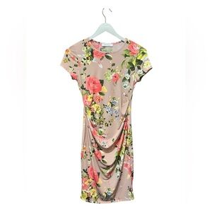 My Bump Maternity Floral Pink Ruched Dress – Size Small